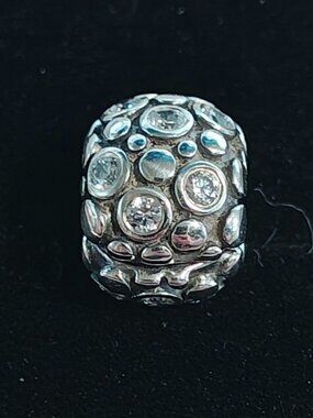 Authentic Pandora Encore Clip Clear CZ 790593CZ Retired Silver